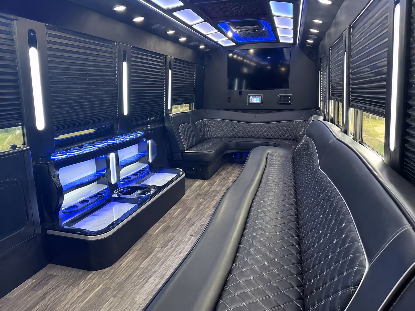flower mound holiday party bus rental
